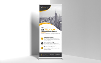 Minimalist Business Corporate Roll Up Banner, X Banner, Standee, Pull Up, Pop Up Banner Design