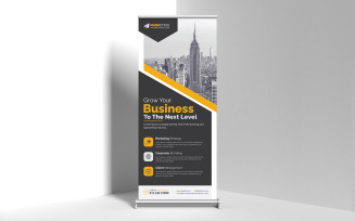 Stylish Corporate Roll Up Banner, Standee, X Banner Template Unique Design with Creative Concept