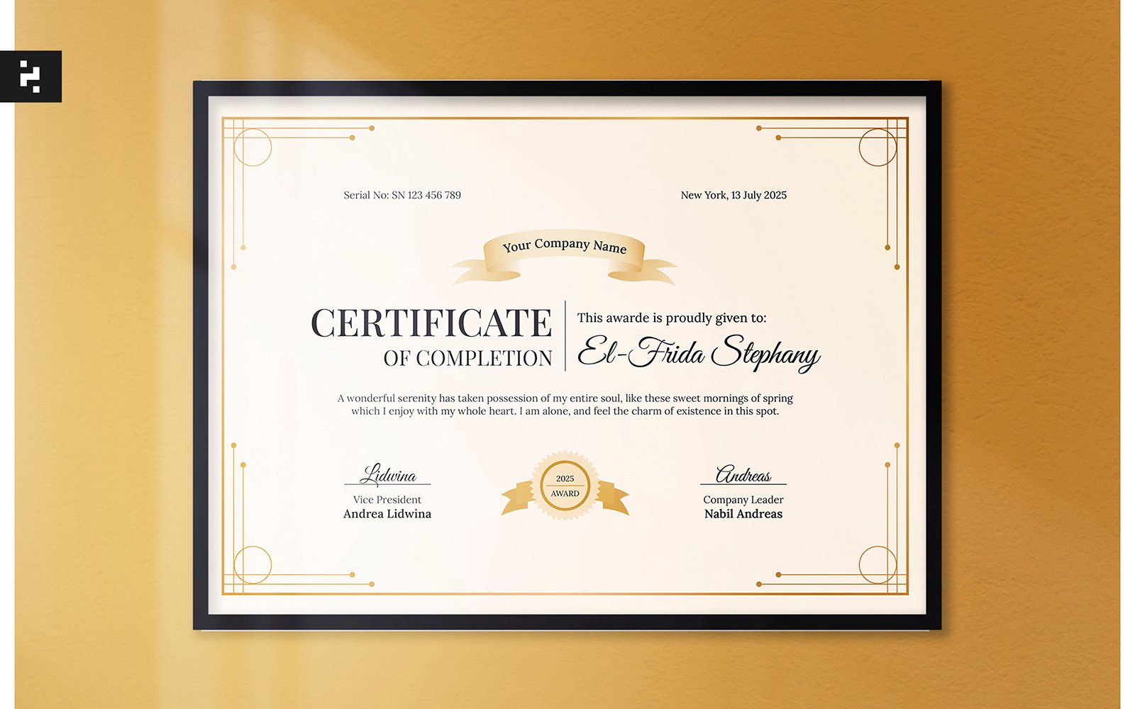 Template #305781 Completion Awards Webdesign Template - Logo template Preview