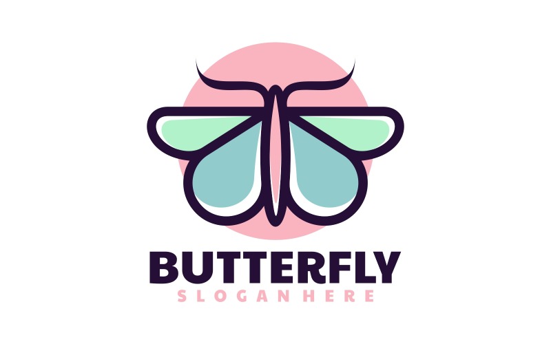 Butterfly Simple Mascot Logo Vol.6 Logo Template