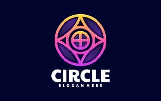 Circle Line Art Gradient Logo Design