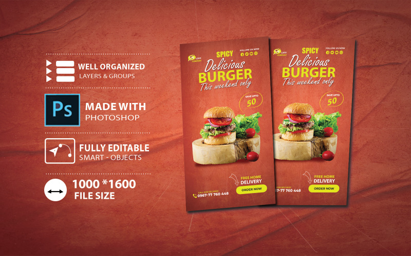 Delicious fast food burger bar latest dl Corporate Identity