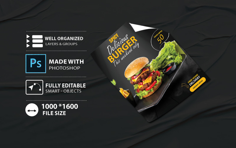 Fast Food Restaurant Menu Flyer Another Template Corporate Identity