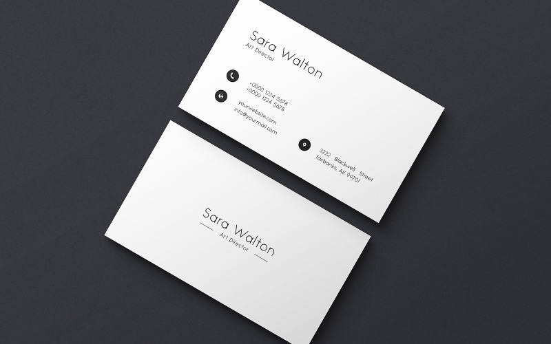 Free Clean Simple Business Card Template Corporate Identity