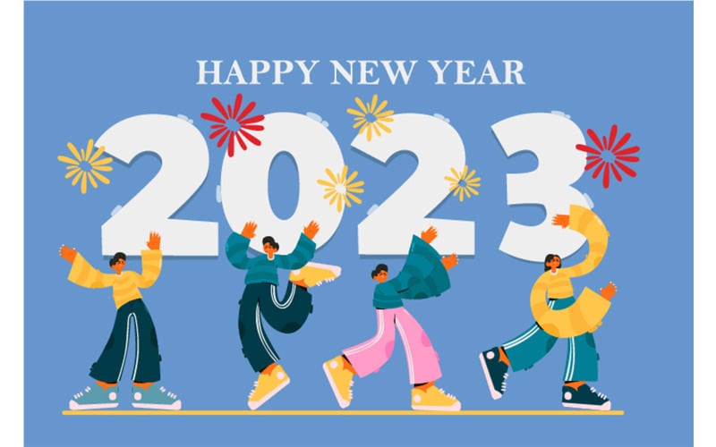 Happy New Year 2023 Background Illustration