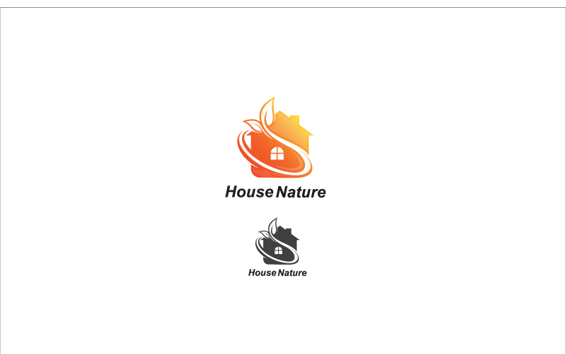 Logo House Nature Modern Minimalist Logo Template
