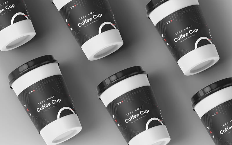 Take Away Coffee Cup Mockup Template Vol 34 Product Mockup
