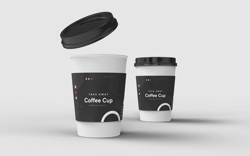 Take Away Coffee Cup Mockup Template Vol 37 Product Mockup