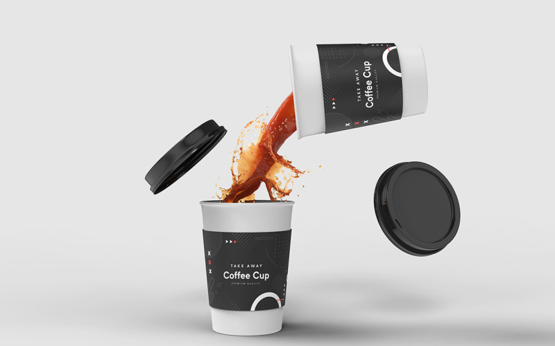 Take Away Coffee Cup Mockup Template Vol 38 Product Mockup