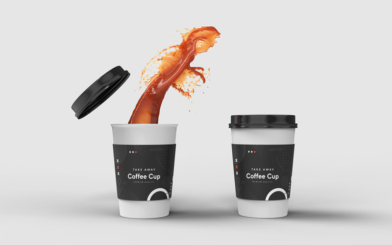 Take Away Coffee Cup Mockup Template Vol 40 Product Mockup