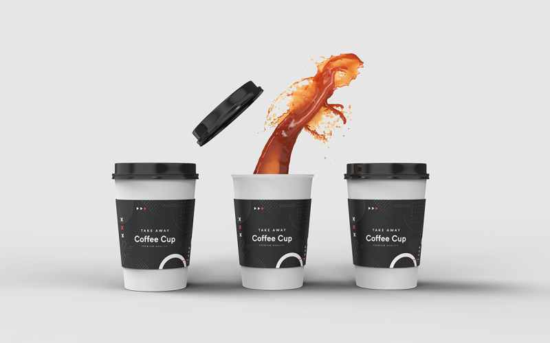 Take Away Coffee Cup Mockup Template Vol 41 Product Mockup