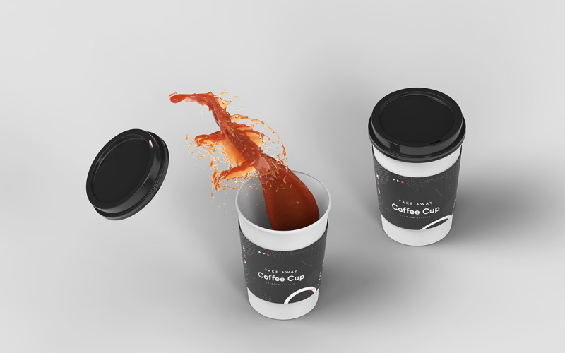 Take Away Coffee Cup Mockup Template Vol 46 Product Mockup
