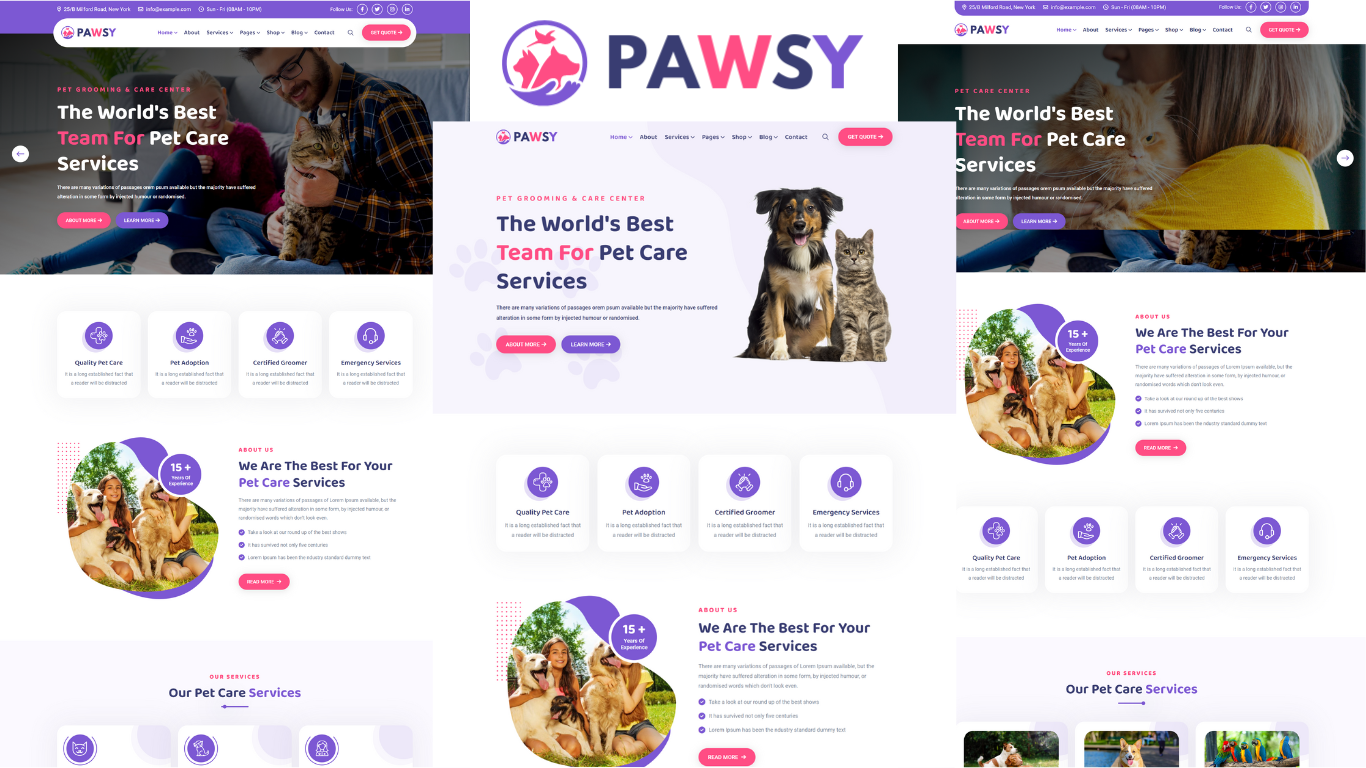 Template #305889 Care Pet Webdesign Template - Logo template Preview