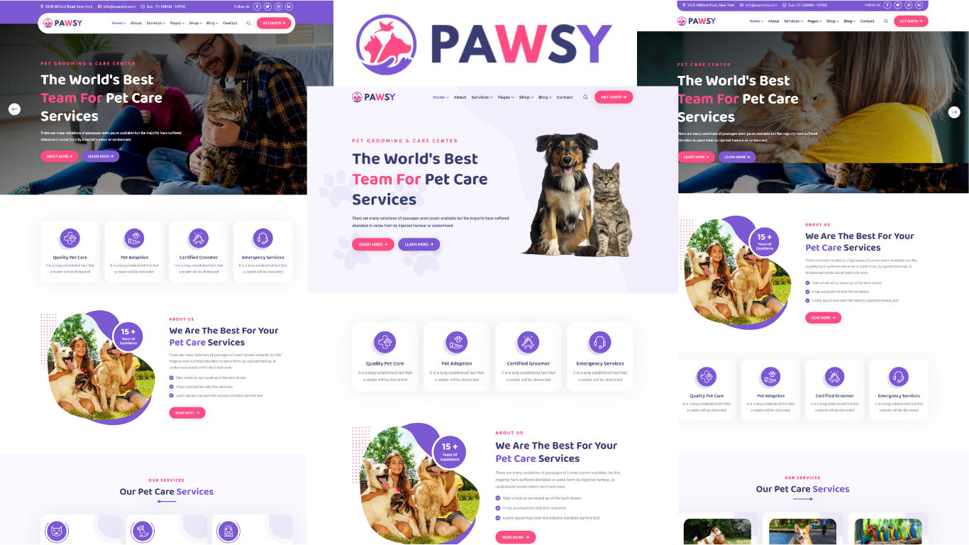 Pawsy - Pet Care Services HTML5 Template