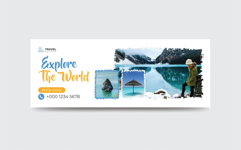 Modern Travel Tour Facebook Cover Photo Template Social Media
