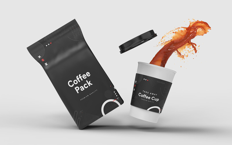 Take Away Coffee Cup Mockup Template Vol 50 Product Mockup