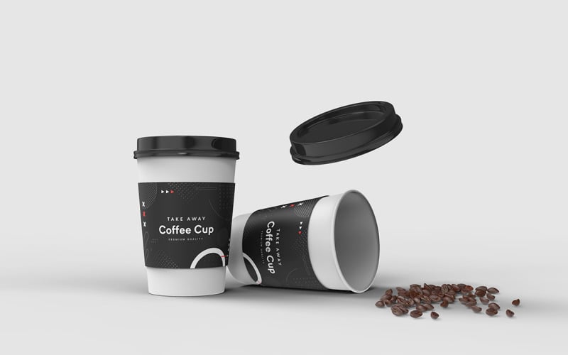 Take Away Coffee Cup Mockup Template Vol 55 Product Mockup