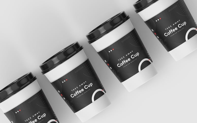 Take Away Coffee Cup Mockup Template Vol 57 Product Mockup