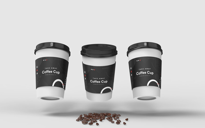 Take Away Coffee Cup Mockup Template Vol 60 Product Mockup
