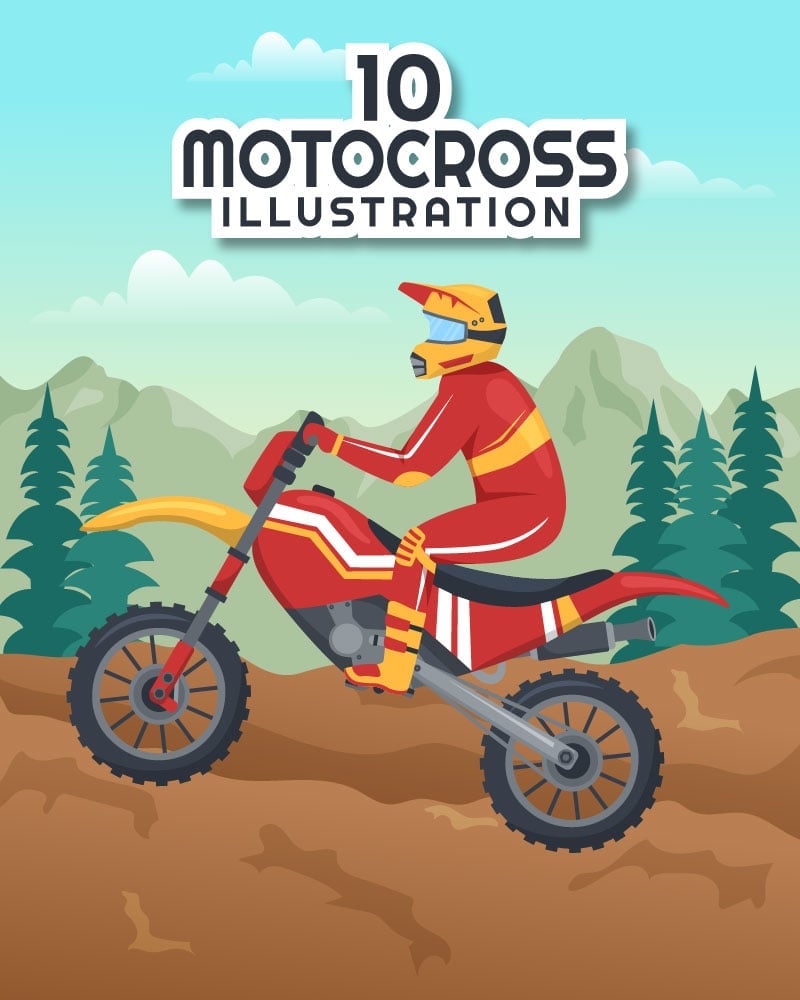 Kit Graphique #305957 Motocross Motorcycle Divers Modles Web - Logo template Preview