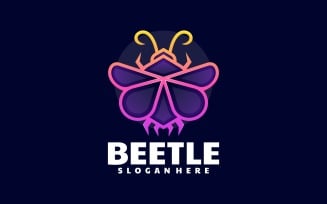 Beetle Line Art Logo Template