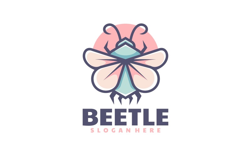 Beetle Simple Mascot Logo Logo Template