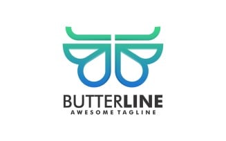 Butterfly Line Art Logo 3