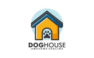 Dog House Simple Logo Style