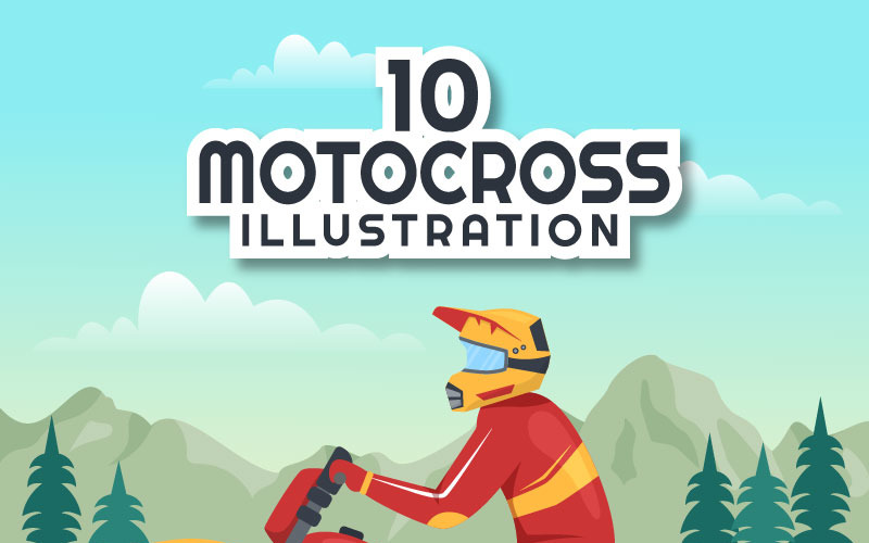 10 Motocross Sport Illustration