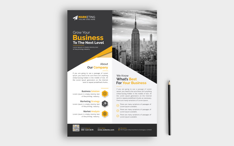 Modern Elegant Business Flyer Template Design Layout Corporate Identity