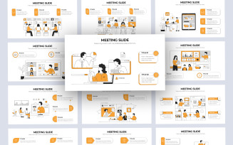 Team Meeting Vector Infographic PowerPoint Template