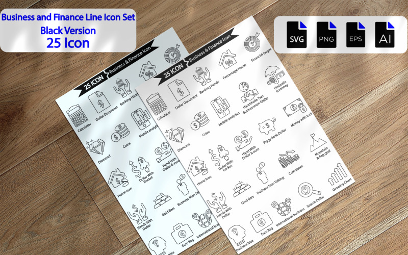 Business And Finance Line Icon Icon Set