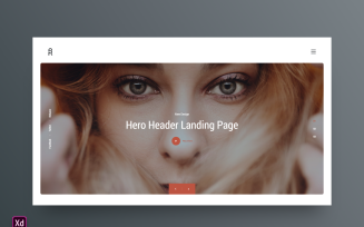 Hero Header Landing Page Adobe XD Template Vol 45