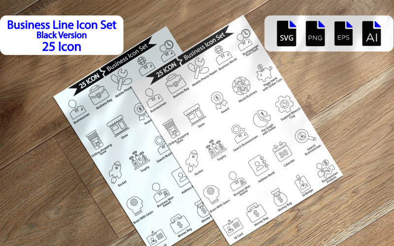 Premium Business Icon Line Pack Icon Set