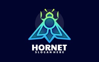 Hornet Line Art Gradient Logo