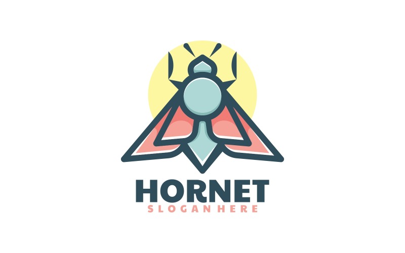 Hornet Simple Mascot Logo 1 Logo Template