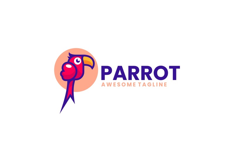 Parrot Simple Mascot Logo Logo Template