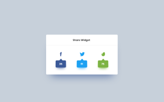 Social Share Widget Hero Header Landing Page Adobe XD Template Vol 032