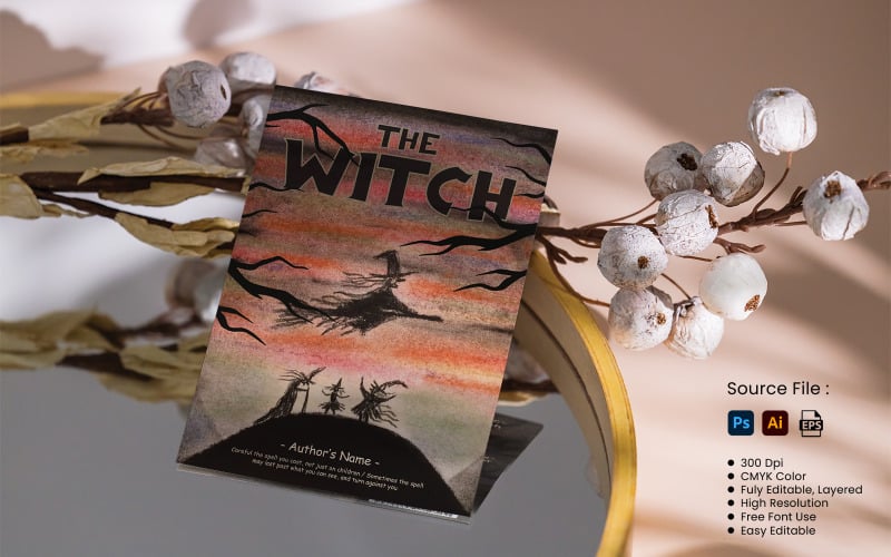 Witch Story Book Cover Template Corporate Identity
