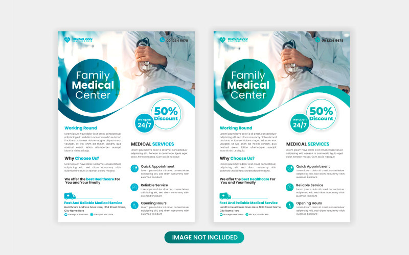 Medical flayer Design Template Healthcare and Medical flyer Illustration