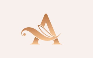 Natural Massage Beauty Logo Template Letter A