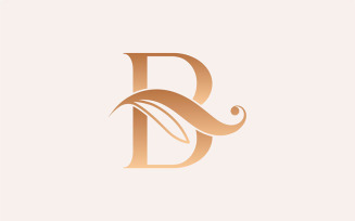 Natural Massage Beauty Logo Template Letter B