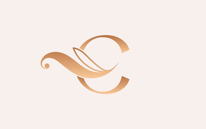 Natural Massage Beauty Logo Template Letter C