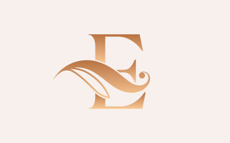 Natural Massage Beauty Logo Template Letter E