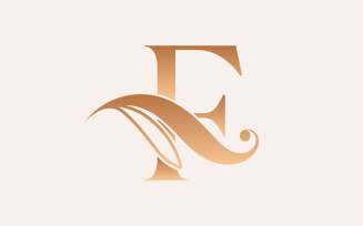 Natural Massage Beauty Logo Template Letter F
