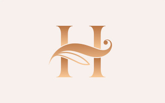 Natural Massage Beauty Logo Template Letter H
