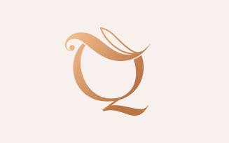 Natural Massage Beauty Logo Template Letter Q