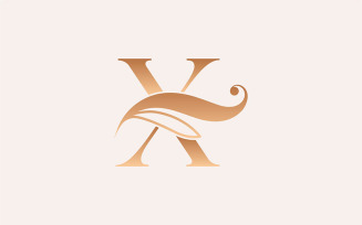 Natural Massage Beauty Logo Template Letter X
