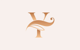 Natural Massage Beauty Logo Template Letter Y