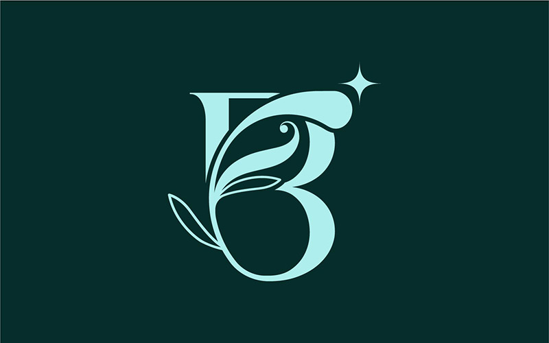 Stylish Floral Beauty Logo Royal Logo B Logo Template